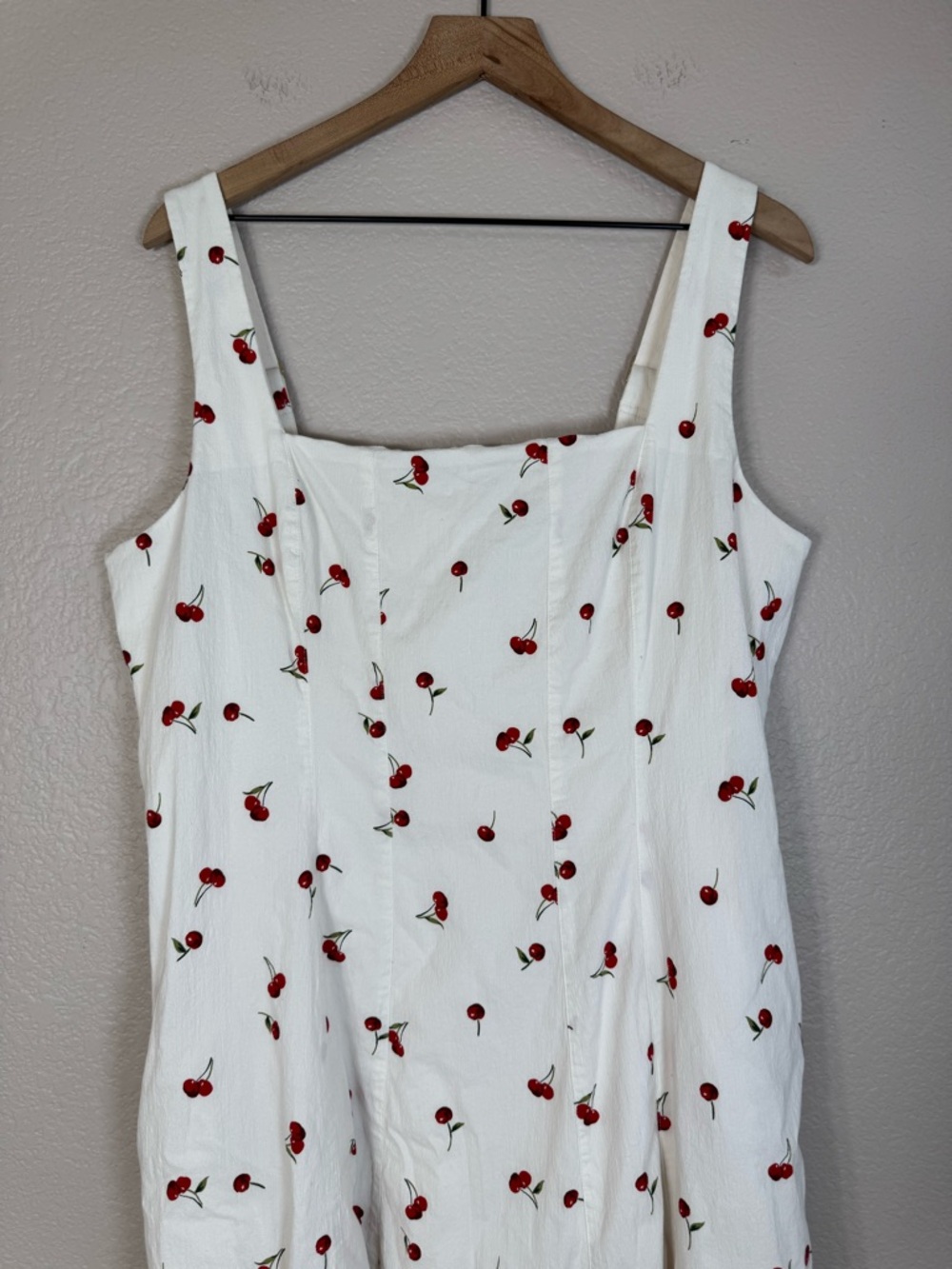 Abercrombie & Fitch Mila Stretch Midi Dress in Cherry Print ๐ size XXLP $110 - Picture 11 of 16